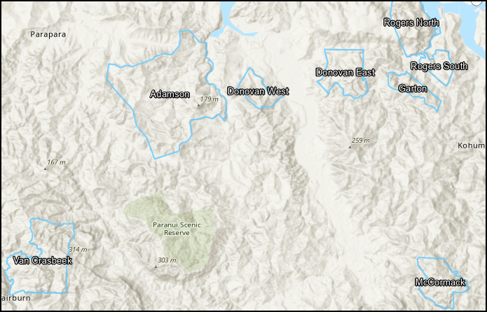 The map with the newly configured labels in ArcGIS Pro