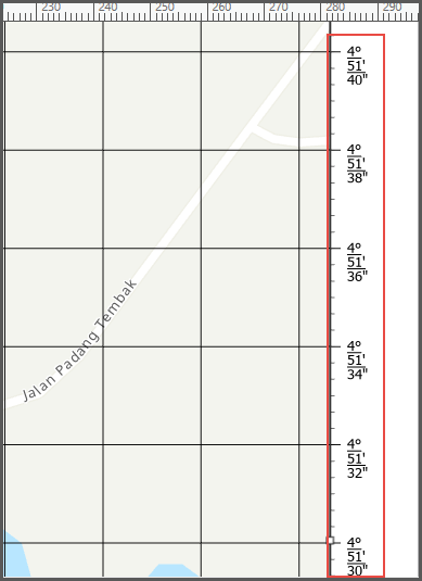 Graticule label split on multiple lines for degree, minute, seconds