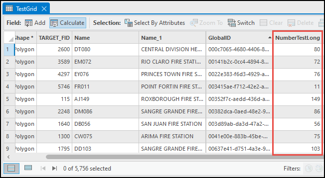 The attribute table of the layer without leading zeroes in ArcGIS Pro