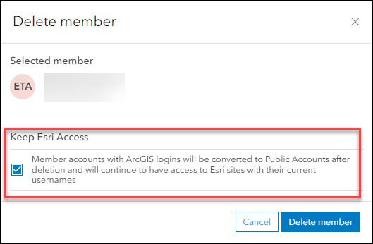 Keep Esri Access picture for after June 2023