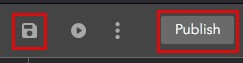 The Save and Publish icon