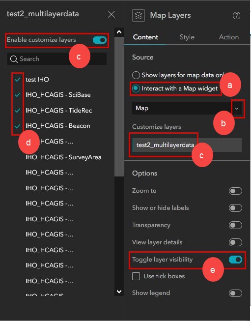 The Map Layers panel