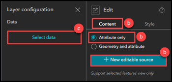 Setting the data source of the Edit widget