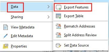 Export feature from Contents pane