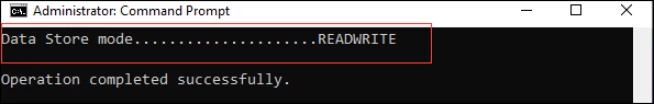The Command Prompt window displaying the data store mode as read-write.png