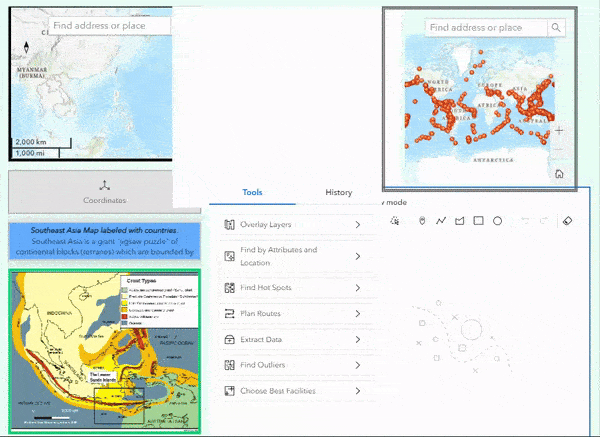 Widgets being resized and rearranged to fit in the web experience in the new display resolution