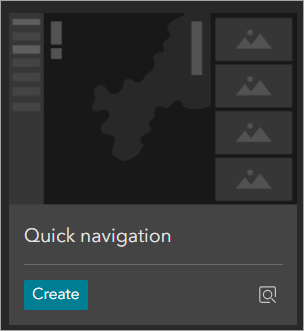 The 'Quick navigation' template being selected.