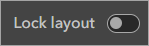 The 'Lock layout' button in the header bar being toggled off.