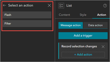 The missing Zoom to option in the widget panel in ArcGIS Experience Builder.