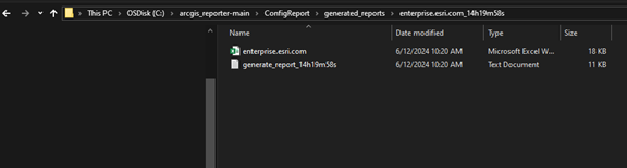 Each generated_reports folder will contain a text document and Microsoft Excel File.