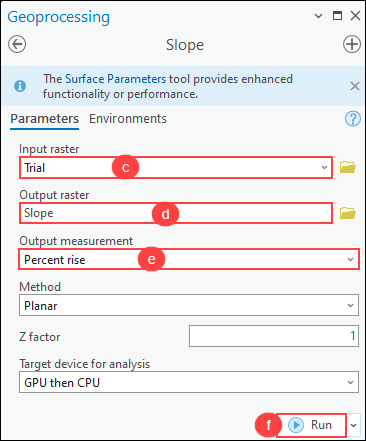 The Slope pane