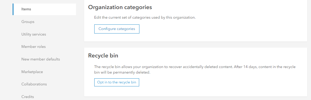 enabling the recycle bin